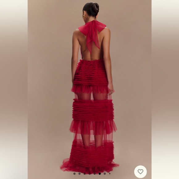 Gorgeous Meshki Minka Mesh Ruffle Maxi Dress- Size XXS - Picture 2 of 6